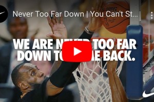 Nike 推出抗疫励志短片《Never Too Far Down》，NBA巨星詹姆斯担任旁白